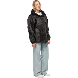 Куртка-ветровка влагозащитная демисезонная Русский дождевик Лидер полиэстер на молнии с капюшоном чёрная (размер 52-54, рост 182-188) фото Куртка-ветровка влагозащитная демисезонная Русский дождевик Лидер полиэстер на молнии с капюшоном чёрная (размер 52-54, рост 182-188)