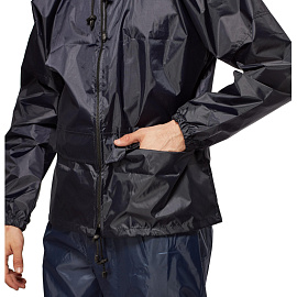 Куртка-ветровка влагозащитная демисезонная Русский дождевик Лидер полиэстер на молнии с капюшоном синяя (размер 44-46, рост 170-176) фото Куртка-ветровка влагозащитная демисезонная Русский дождевик Лидер полиэстер на молнии с капюшоном синяя (размер 44-46, рост 170-176)