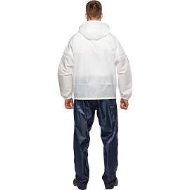Куртка-ветровка влагозащитная демисезонная Русский дождевик Лидер полиэстер на молнии с капюшоном белая (размер 44-46, рост 170-176) фото Куртка-ветровка влагозащитная демисезонная Русский дождевик Лидер полиэстер на молнии с капюшоном белая (размер 44-46, рост 170-176)