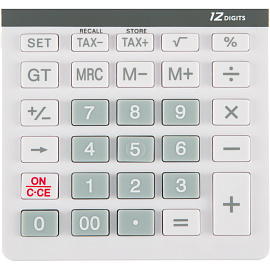 Калькулятор настольный Attache AС-224WGR 12-разрядный белый/серый 145x104x28 мм