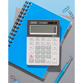 Калькулятор настольный Attache AС-224WGR 12-разрядный белый/серый 145x104x28 мм