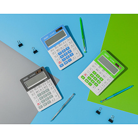 Калькулятор настольный Attache AС-224WB 12-разрядный белый/голубой 145x104x28 мм