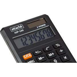 Калькулятор карманный Attache AEP-100 8-разрядный черный 98x60x9.5 мм