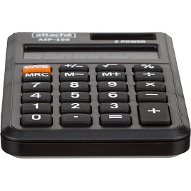 Калькулятор карманный Attache AEP-100 8-разрядный черный 98x60x9.5 мм