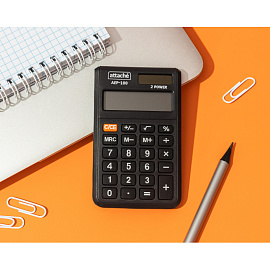 Калькулятор карманный Attache AEP-100 8-разрядный черный 98x60x9.5 мм