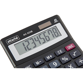 Калькулятор настольный Attache AС-223B 8-разрядный черный/серый 134x107x34 мм