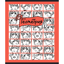 Тетрадь предметная Комус Класс Аниме А5 48 листов с рисунком комбинированная, TWIN лак (10 штук в упаковке)