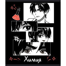 Тетрадь предметная Комус Класс Аниме А5 48 листов с рисунком комбинированная, TWIN лак (10 штук в упаковке)