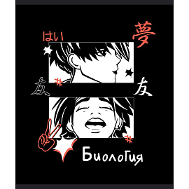 Тетрадь предметная Комус Класс Аниме А5 48 листов с рисунком комбинированная, TWIN лак (10 штук в упаковке)