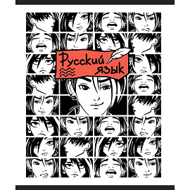 Тетрадь предметная Комус Класс Аниме А5 48 листов с рисунком комбинированная, TWIN лак (10 штук в упаковке)