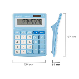 Калькулятор настольный Attache AС-223BL 8-разрядный голубой/белый 134x107x34 мм