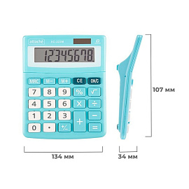 Калькулятор настольный Attache AС-223M 8-разрядный мятный/белый 134x107x34 мм