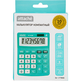 Калькулятор настольный Attache AС-223M 8-разрядный мятный/белый 134x107x34 мм