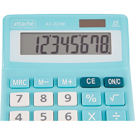 Калькулятор настольный Attache AС-223M 8-разрядный мятный/белый 134x107x34 мм