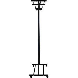 Вешалка напольная М 9 с крючками (черная, 800х460х1750 мм)