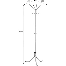 Вешалка напольная (стойка) Пико-3 на 4 персоны (белый)