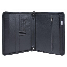 Папка деловая Alliance из искусственной кожи черного цвета (2-643-тFM1)