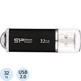 Флешка USB 2.0 32 ГБ Silicon Power Ultima II-I (SP032GBUF2M01V1K)