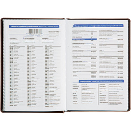 Ежедневник недатированный Attache Selection Gloss натуральная кожа А5 160 листов коричневый