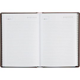 Ежедневник недатированный Attache Selection Gloss натуральная кожа А5 160 листов коричневый