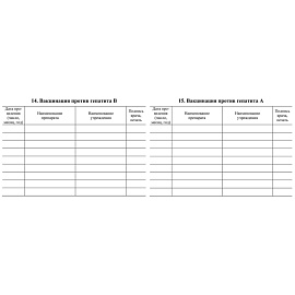 Сертификат о профилактических прививках красный А6 по форме № 156/у-93 (2 штуки в упаковке)