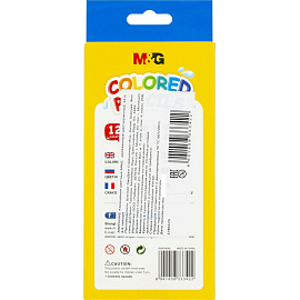 Карандаши цветные M&G 12 карандашей 12 цветов шестигранные (AWP34365)