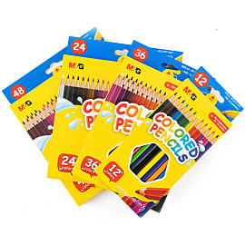 Карандаши цветные M&G 12 карандашей 12 цветов шестигранные (AWP34365)