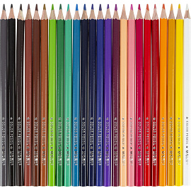 Карандаши цветные M&G 24 карандаша 24 цвета шестигранные (AWP34367)