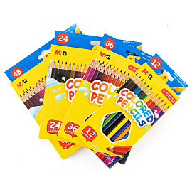 Карандаши цветные M&G 24 карандаша 24 цвета шестигранные (AWP34367)