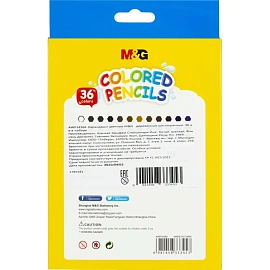 Карандаши цветные M&G 36 карандашей 36 цветов шестигранные (AWP34368)