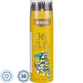 Карандаши цветные M&G 36 карандашей 36 цветов шестигранные