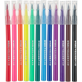 Фломастеры M&G 12 цветов с вентилируемыми колпачками смываемые (ACP901CC)