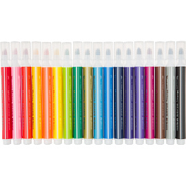 Фломастеры M&G 18 цветов с вентилируемыми колпачками смываемые утолщённые