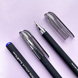 Ручка шариковая неавтоматическая Bruno Visconti PointWrite Black синяя корпус soft touch (толщина линии 0.3 мм) фото Ручка шариковая неавтоматическая Bruno Visconti PointWrite Black синяя корпус soft touch (толщина линии 0.3 мм)