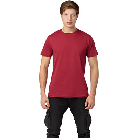 Футболка бордовая короткий рукав 100% хлопок (размер 52-54 (XL))