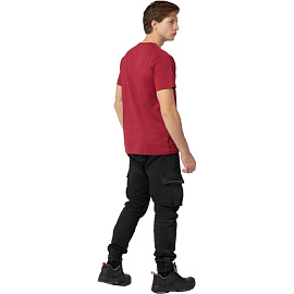 Футболка бордовая короткий рукав 100% хлопок (размер 56-58 (XXL))