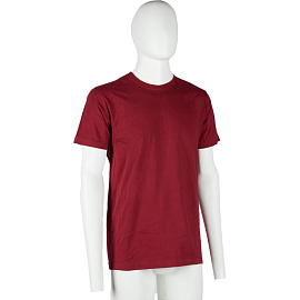 Футболка бордовая короткий рукав 100% хлопок (размер 60-62 (XXXL))