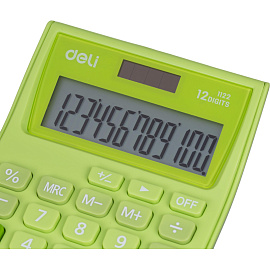 Калькулятор карманный Deli 12-разрядный зеленый 120x86x29 мм