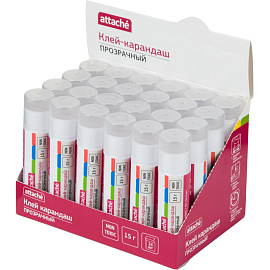 Клей-карандаш Attache 15 г прозрачный
