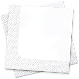 Салфетки бумажные Soffione 2-слойные 24х24 см белые (100 листов в пачке)