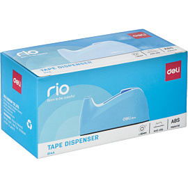 Диспенсер для клейкой ленты Deli пластиковый синий (максимальная ширина ленты 18 мм)