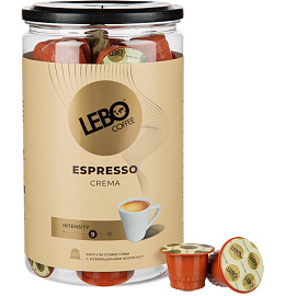 Кофе в капсулах для кофемашин Lebo Espresso Crema (40 штук в упаковке)