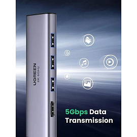 Разветвитель USB Ugreen CM511 (60383) фото Разветвитель USB Ugreen CM511 (60383)