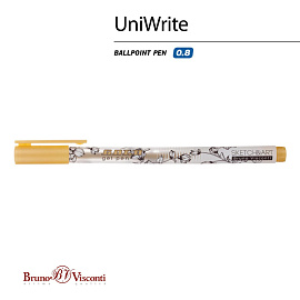 Ручка гелевая Sketch&Art Uni Write.Gold золотистая толщина линии 0.8 мм