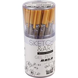 Ручка гелевая Sketch&Art Uni Write.Gold золотистая толщина линии 0.8 мм