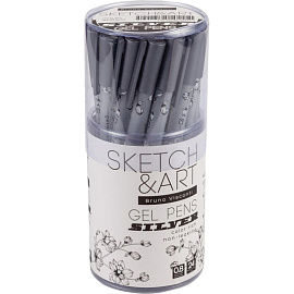 Ручка гелевая Sketch&Art UniWrite.Silver серебристая толщина линии 0.8 мм