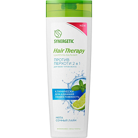 Шампунь бальзам Synergetic Против перхоти 2 в 1 Hair Therapy 400 мл