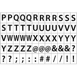 Этикетки самоклеящиеся Комус Английский алфавит 38х23.5 мм 60 штук на листе белые (20 листов в упаковке)