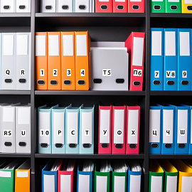 Этикетки самоклеящиеся Комус Английский алфавит 38х23.5 мм 60 штук на листе белые (20 листов в упаковке)