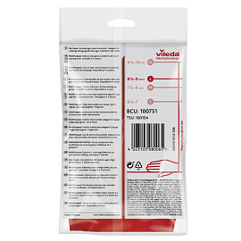 Перчатки резиновые Vileda Profes латекс красный рL 100751/174345,(КФС)ПС